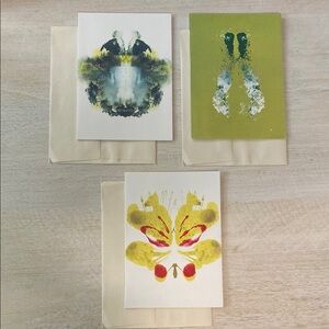Vintage Sensitivity Greeting Cards Rorschach by Jonah Kalb & David Viscott 1969
